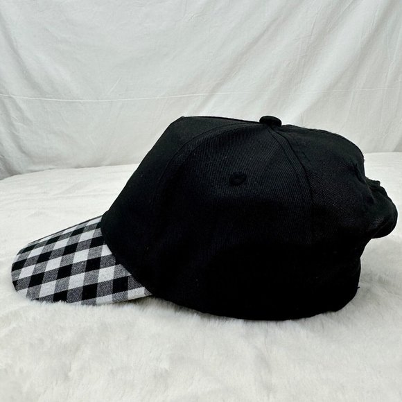 Shamrock Adjustable Cap Hat Adult Unisex Black Checkerboard Bill Gertex - Picture 5 of 9